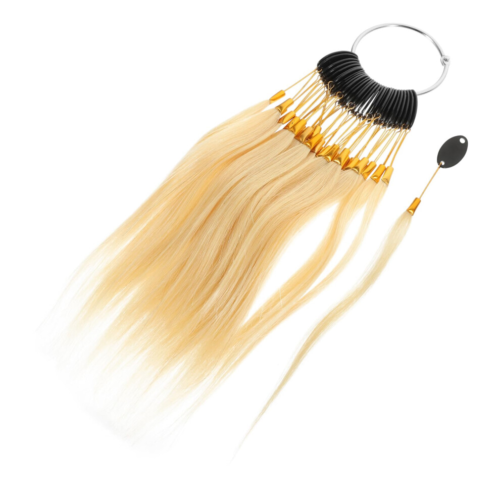 30pcs Human Hair Color Swatches for Stylists, Real Hair Dye Test Strands for Accurate Preview