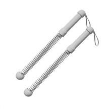2 Stuks Lente Arm Sterkte Expander Battle Rope Biceps-Grijs