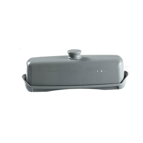 Ceramic Butter Dish with Lid and Spoon for Countertop Storage and Elegant Kitchen Use
