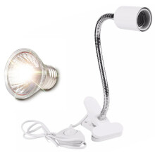 E26/E27 Bokklämlampa med insticksdesign, 360 flexibel klämlampa med kopparkärna och mantlad kabel och används ofta för reptiler, växter,
