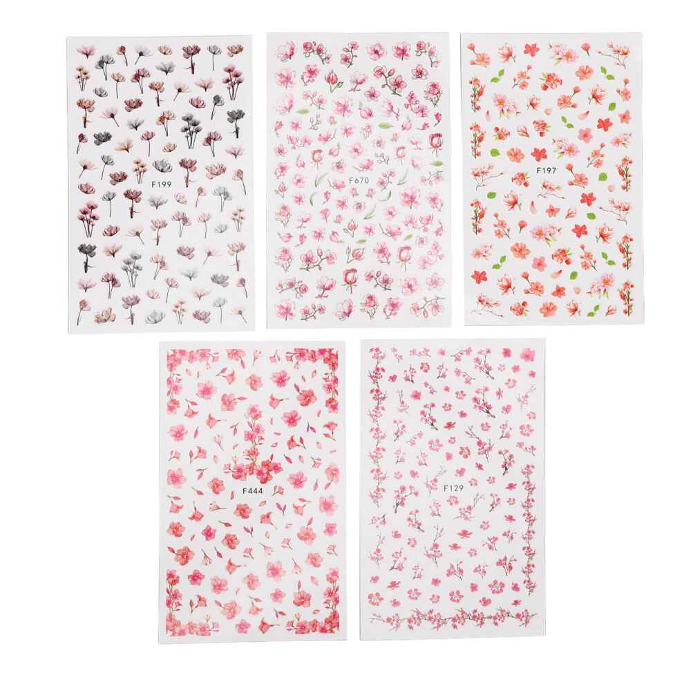 3D Flower Nail Art Stickers - Safe & Eco-Friendly Self Adhesive Decals