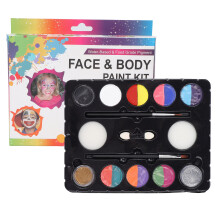 Washable Face Painting Supplies with Quick Drying Water Based Colors, Safe and Non Toxic Face Paint for Kids Adults Suitable for Halloween Carnival