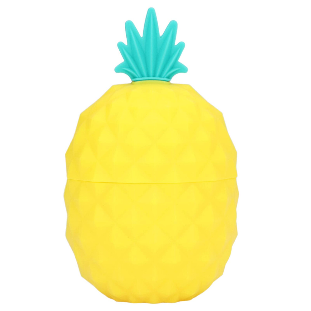 Yellow Face Ice Roller Silicone Pineapple Design, Reusable Facial Ice Cube Massager For Puffiness