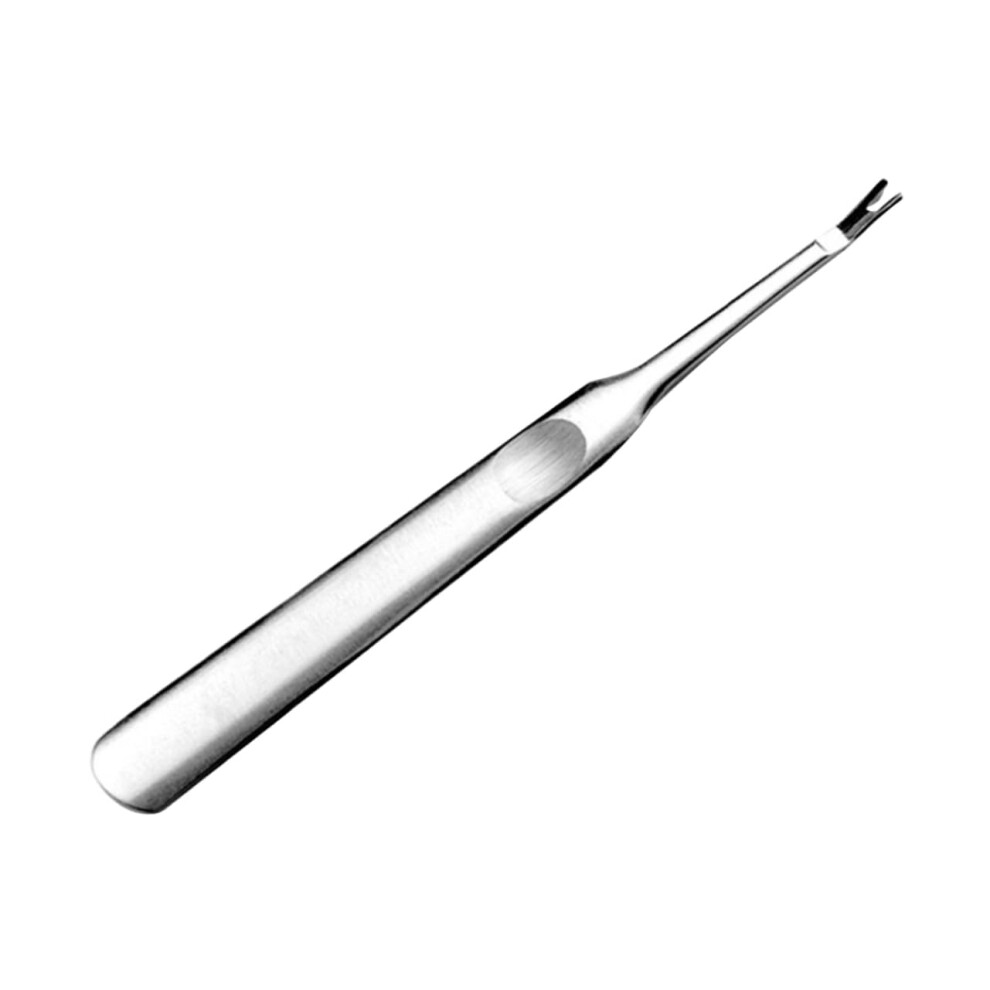 Cuticle Remover Tool Set with Stainless Steel VShape Pusher and Dead Skin Fork for Manicure Pedicure