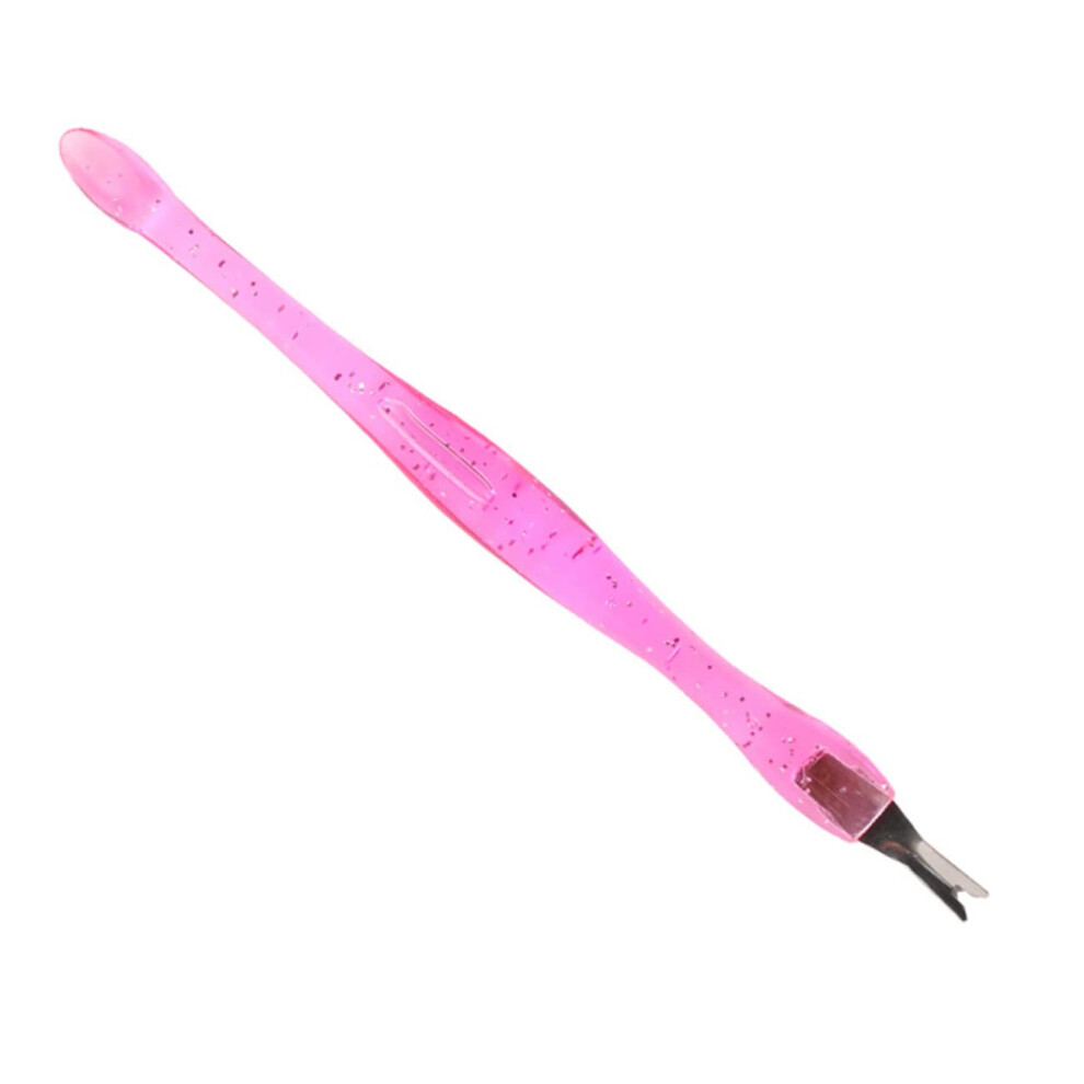Pink Dualend Cuticle Pusher And Dead Skin Remover With Nonslip Grip For Manicure Pedicure