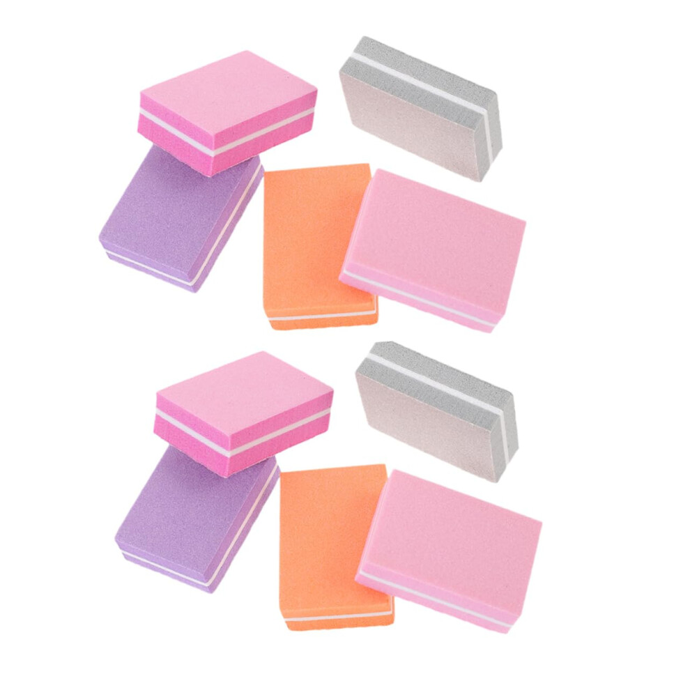 100pcs DoubleSided Nail Buffer Block and Mini Sponge Nail File for Gentle Buffing and Shaping