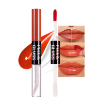 Coral Orange Peel Off Lip Stain Gloss, Long Lasting Waterproof Transfer Proof Tint Oil 01#