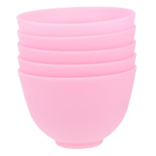 Silicone Mask Mixing Bowl Set 5pcs Pink Durable Easy Clean for DIY Facial Skincare Spa Salon