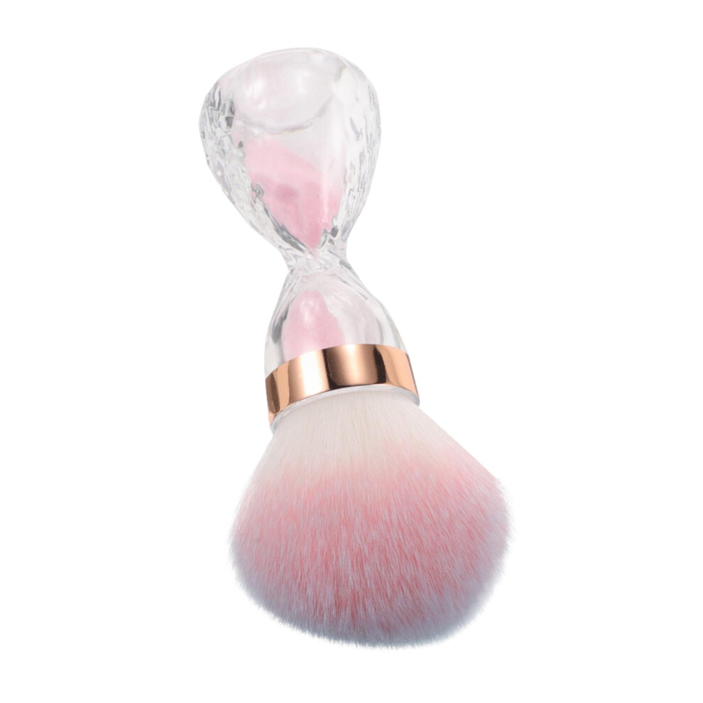 Pink Nail Dust Cleaner Brush With Soft Bristles For Makeup And Nail Tools, Salon Quality