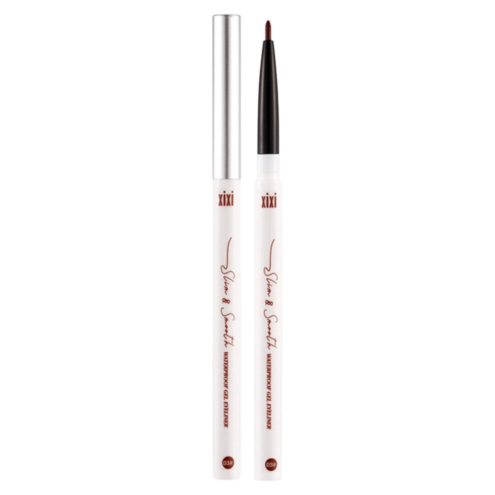 Gel Eyeliner Pencil Set with Glitter, Long Lasting Waterproof Creamy Blendable Rainbow Colors