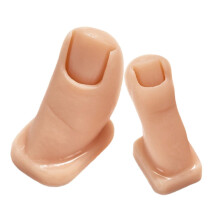 2Pcs Silicone Practice Toes for Nail Training with Realistic Texture and Durable Shape Retaining Design