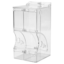 Futterautomat für verschiedene Kleintiere, automatischer Spender für rechtzeitige Fütterung, ungiftiges, langlebiges, transparentes Acrylmaterial