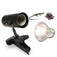 Adjustable Habitat Basking Reptile Heat Lamp With Uva Uvb Light, 360 Rotatable Clip For Reptile Pets Including Turtles Lizards Snakes Spiders Frogs