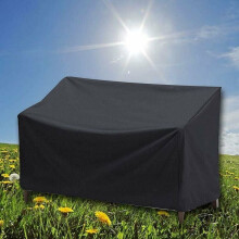Stylish Patio Furniture Cover, Waterproof Outdoor Bench Protector Ensuring Durability And All-season Protection, Black, 162x66x89Cm