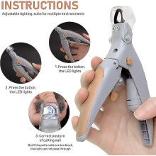 Efficient Lighted Nail Clipper, Nail File & Storage Box Included, Ideal for Indoor Pets
