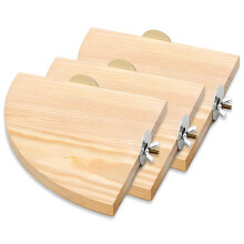 Posatoio per uccelli per gabbia di pappagalli, rami in legno naturale con bordo in acciaio inossidabile per una facile installazione nella gabbia,
