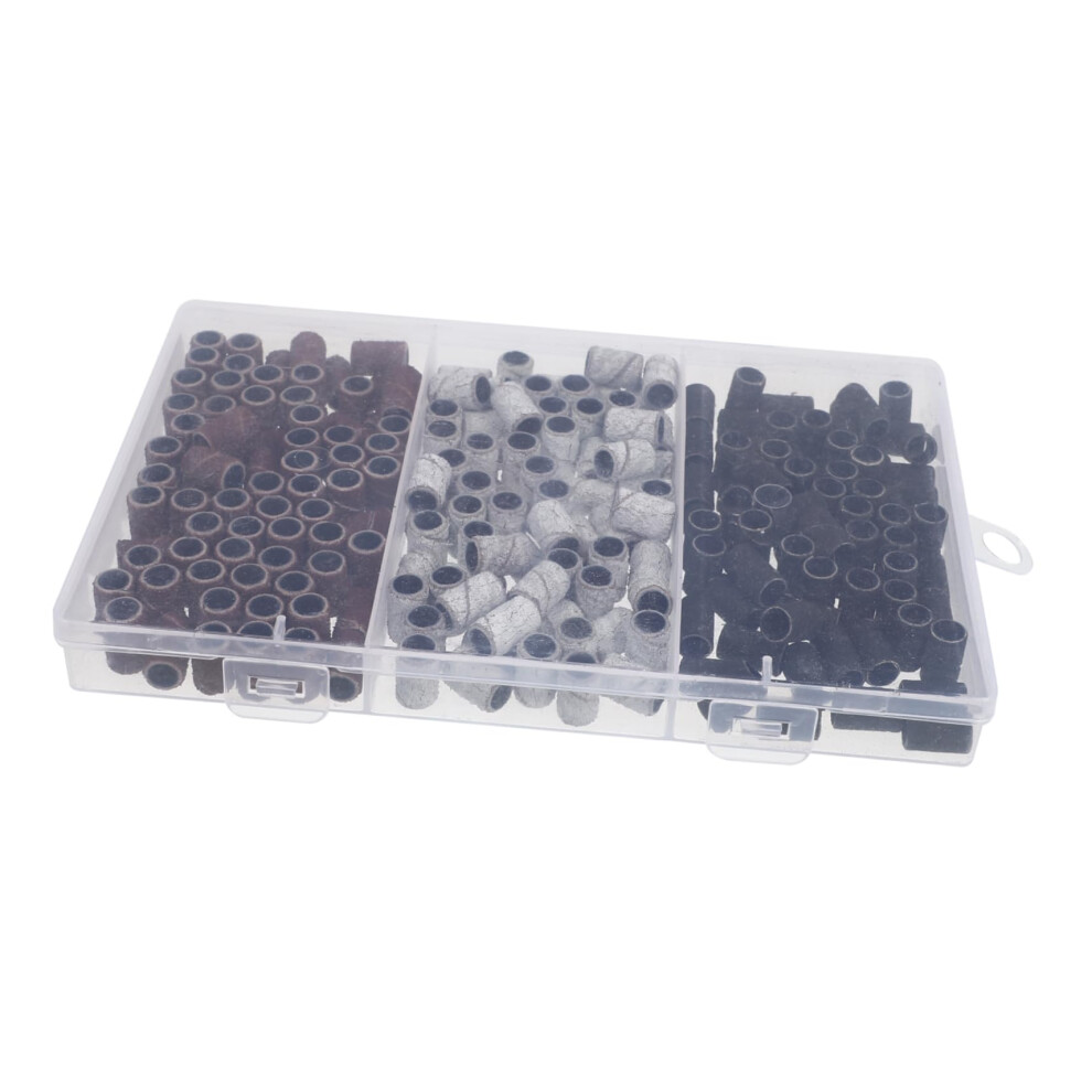 210pcs Fine Grit Nail Drill Sanding Bands Set for Manicure and Pedicure Electric File