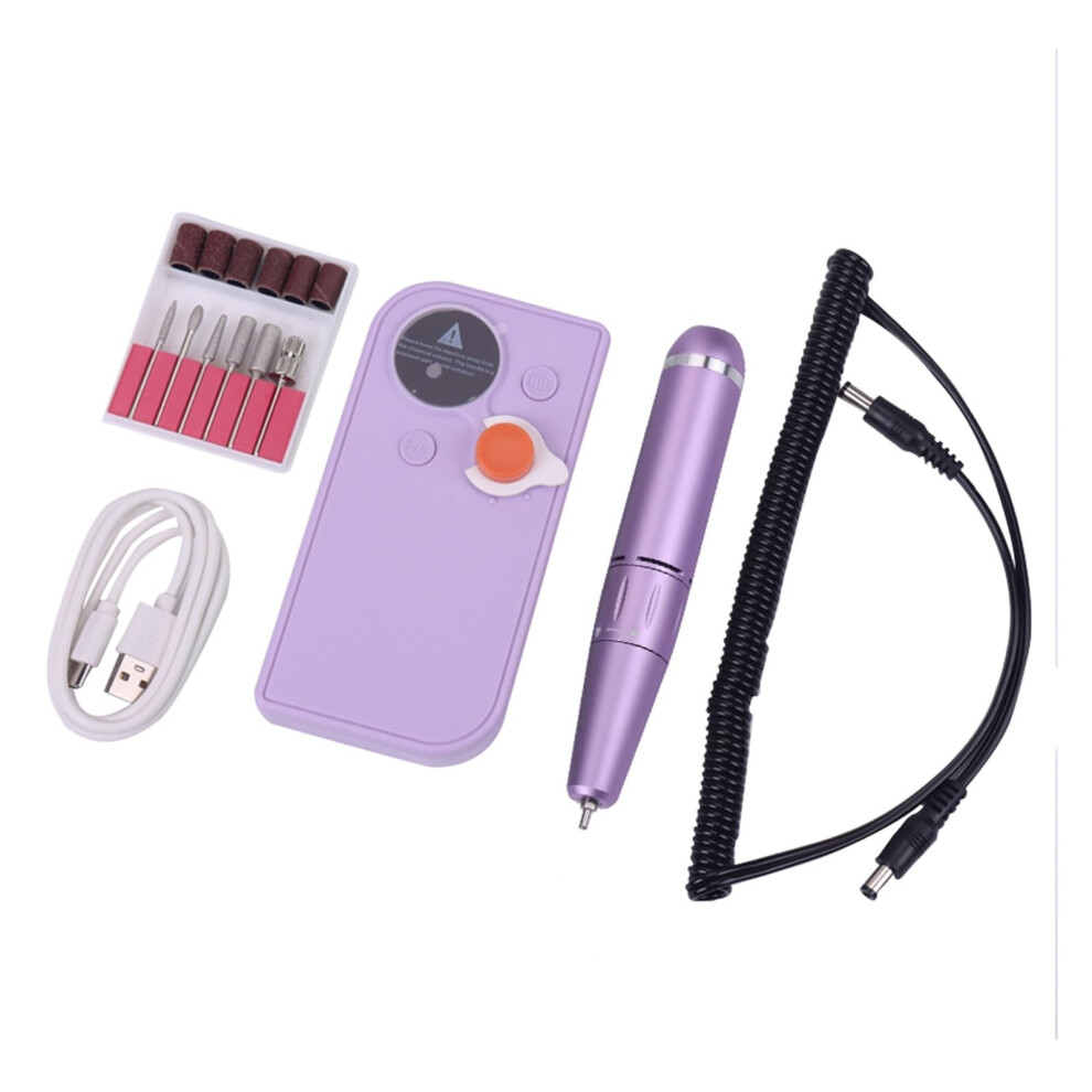 Electric Nail Drill 30000RPM Cordless Rechargeable Set with LCD for Manicure and Pedicure