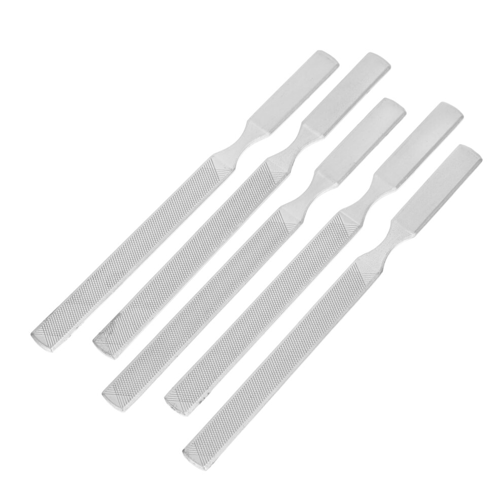 5pcs Stainless Steel Nail Files Set for Precise Shaping and Smooth Polishing