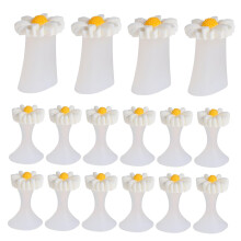 Toe Separators Silicone Pedicure Toe Spacers 16pcs Small Daisy Design for Smudge Nail Art