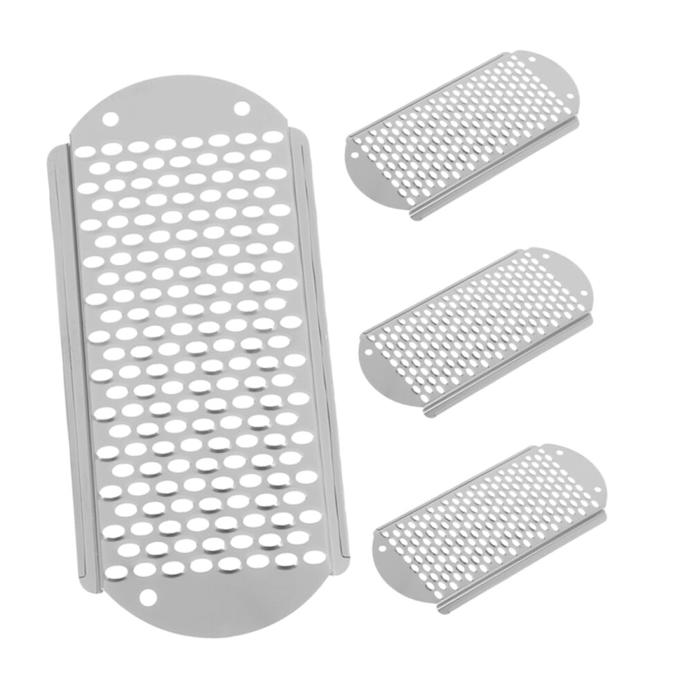4pcs Stainless Steel Foot File Callus Remover Ergonomic Pedicure Tools for Home and Salon Use