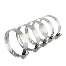 Heavy Duty Hose Clamps Stainless Steel Adjustable Strap 1/4in1/2in For Tube Pipe Air Duct Plumbing Silver 100pcs