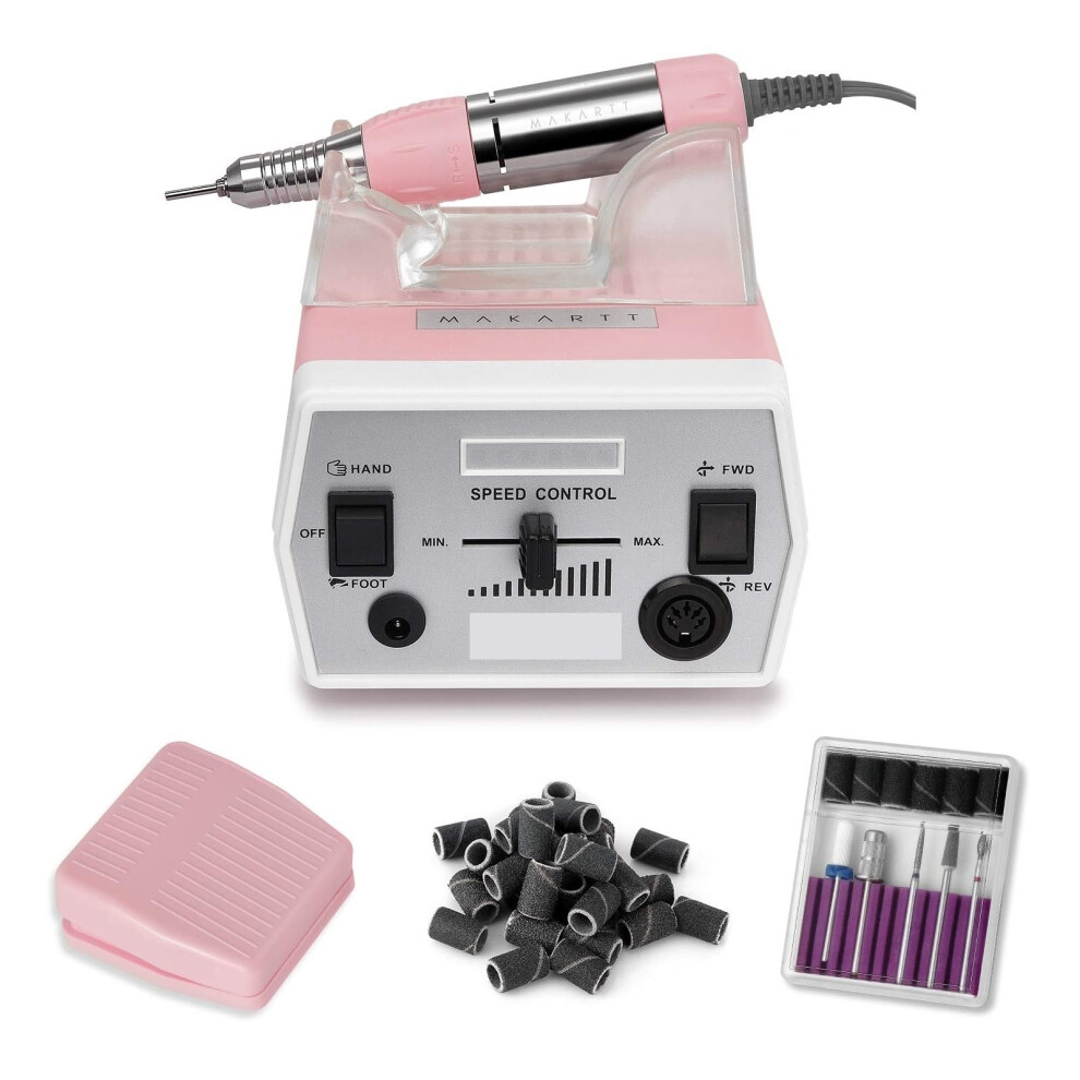 Electric Nail Drill 30000RPM Rechargeable Cordless File for Acrylic Nails Manicure Pedicure