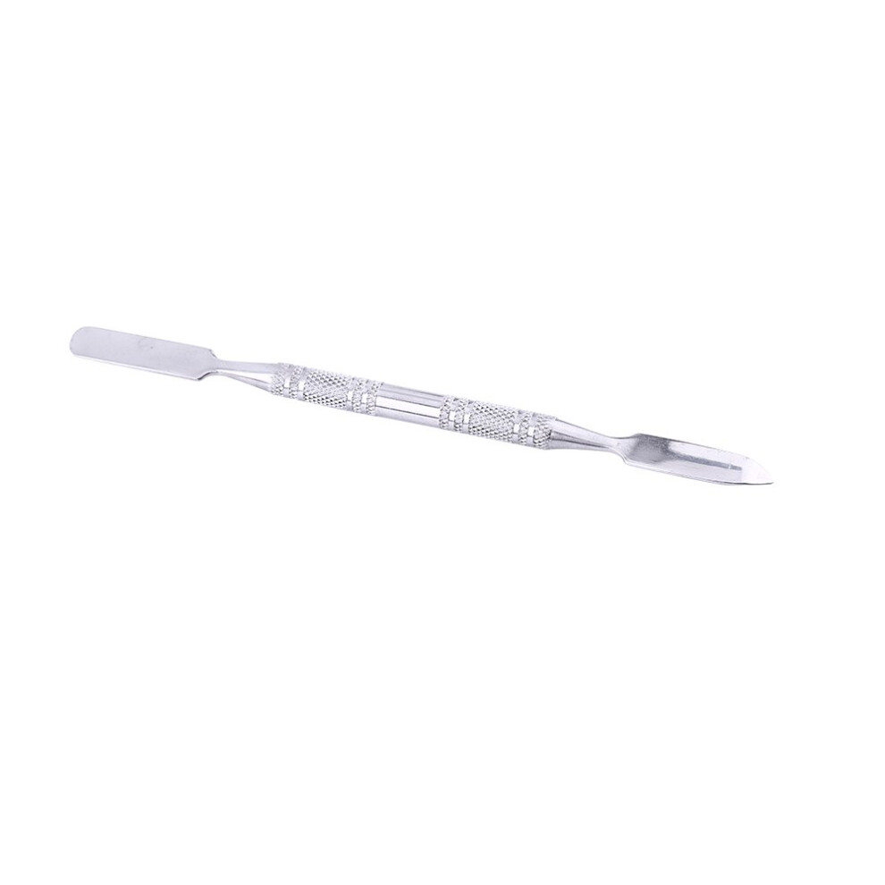 Small Stainless Steel Makeup Mixing Palette with Spatula for Foundation, Lip Colors and Pigments