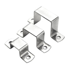 Square Pipe Holding Clamp 304 Stainless Steel Thickened MUShaped Saddle Clip 50x50mm 5Pack