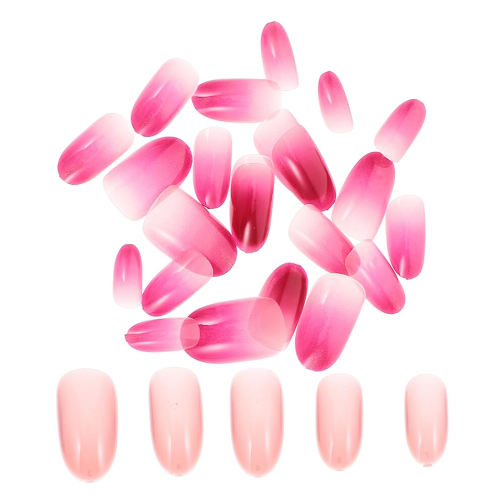 Glossy Fake Nail Stickers Assorted Colors Press On Nails for Easy DIY Manicure Decoration