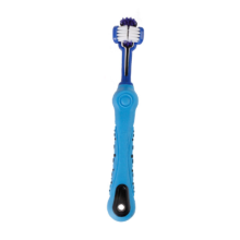 Haustier-Zahnbürstenset, superweiche Borsten für sanfte Zahnsteinentfernung, ergonomisches Design für bequemen Griff, 3-seitige Zahnbürste mit