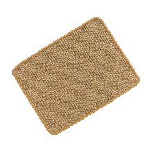 Natural Sisal Cat Scratch Pad, Multi-Purpose Mat with Safe & Non-Toxic Material for Indoor Cats, Adhesive Hook Loop Tape Ensures Stability