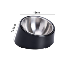 Matériaux de qualité alimentaire, bol incliné en acier inoxydable à position ergonomique, facile à nettoyer et compatible lave-vaisselle, base