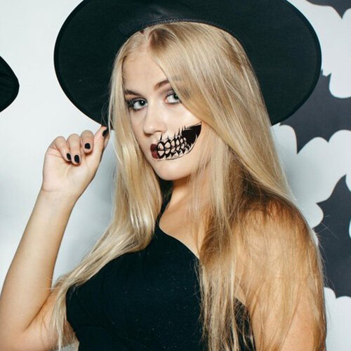 Αξέχαστο αξεσουάρ για το Halloween, τα προσωρινά τατουάζ με το στόμα του κλόουν 2