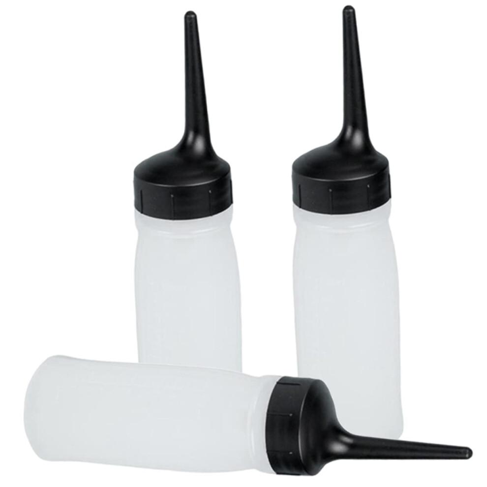 Hair Dye Applicator Bottle Set with Precise Angled Tip and Clear Measurement Scale Reusable