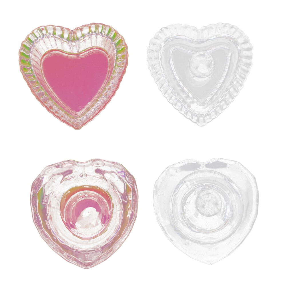 Nail Art Dappen Dish Set of 2 with LeakProof Lid Crystal Glass Monomer Cup for Acrylic Nails