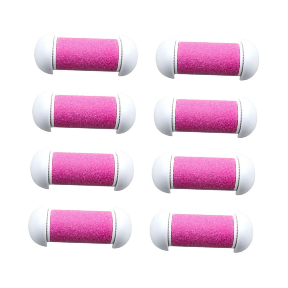 Electric Foot Exfoliator Replacement Heads 10pcs Pink Rollers for Dead Skin Removal