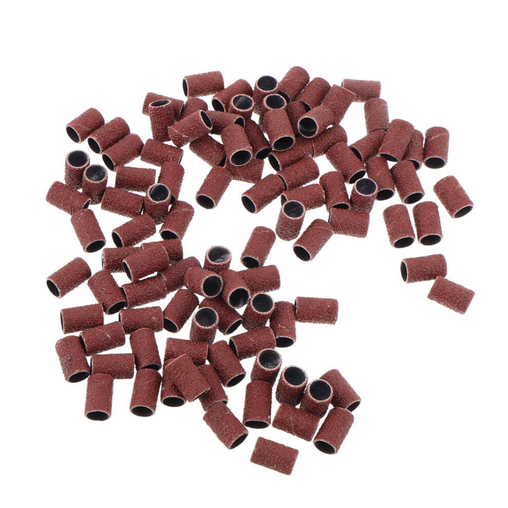 100pcs Nail Drill Sanding Bands Coarse and Fine Grit for Acrylic Nails Manicure Pedicure