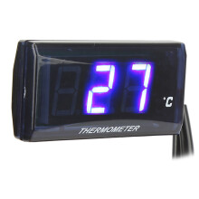 Moniteur de température d'eau pour moto 12V LCD ultra fin avec capteur de 22 mm – Bleu