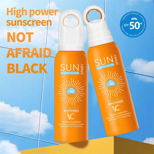Sunscreen Spray SPF50+ Broad Spectrum Sunblock 360 Coverage Water Resistant Reef Safe Lightweight 2