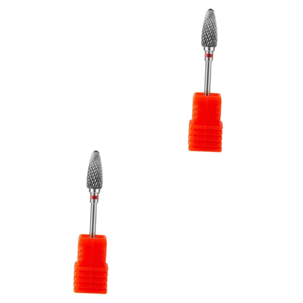 2pcs Tungsten Carbide Nail Drill Bits for Acrylic Nails, Cuticle Trimming and Fast Reshaping