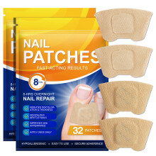 Overnight Nail Patches 2 Pack, Breathable Nail Care Stickers, 8Hour Strengthen, 64 PCS