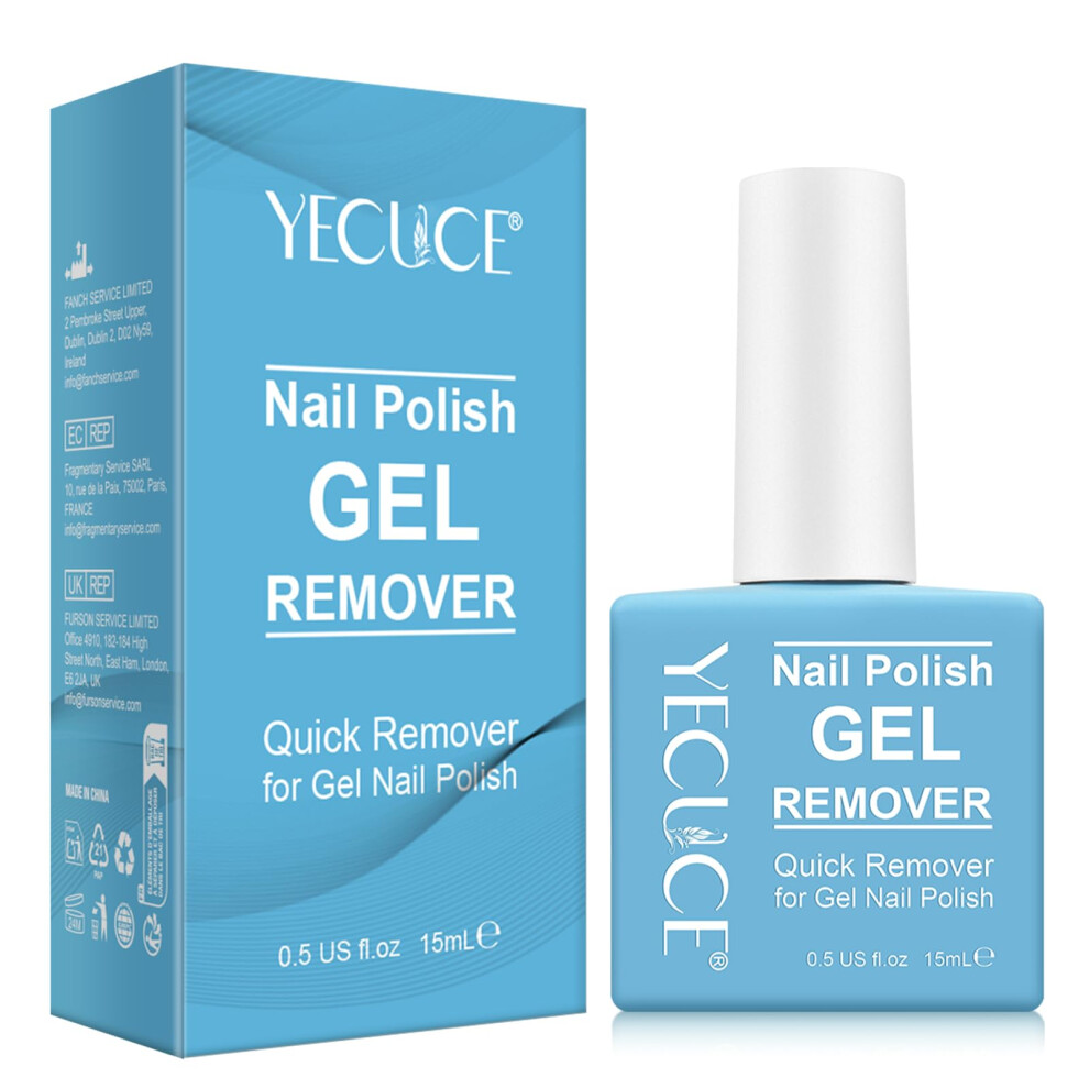Fast Gel Nail Polish Remover 15ml, No Soak and Foil Needed, Easy AtHome Use for All Nails
