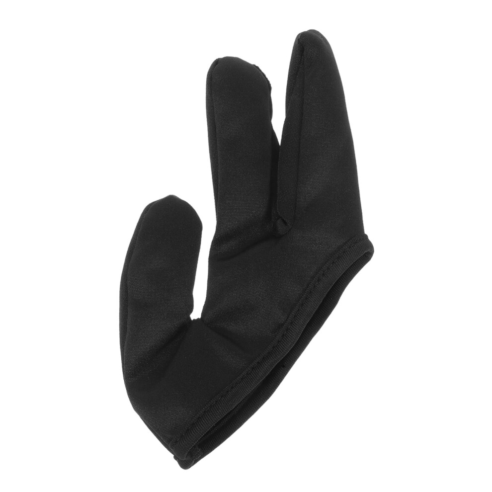 Black Heat Resistant Hair Styling Gloves With Threefinger Flexibility For Curling Irons And Straighteners