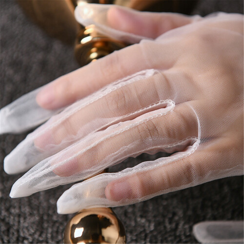 Abendkleid-Handschuhe für Damen, Vollfinger-Handschuhe,-Hellgrün 2
