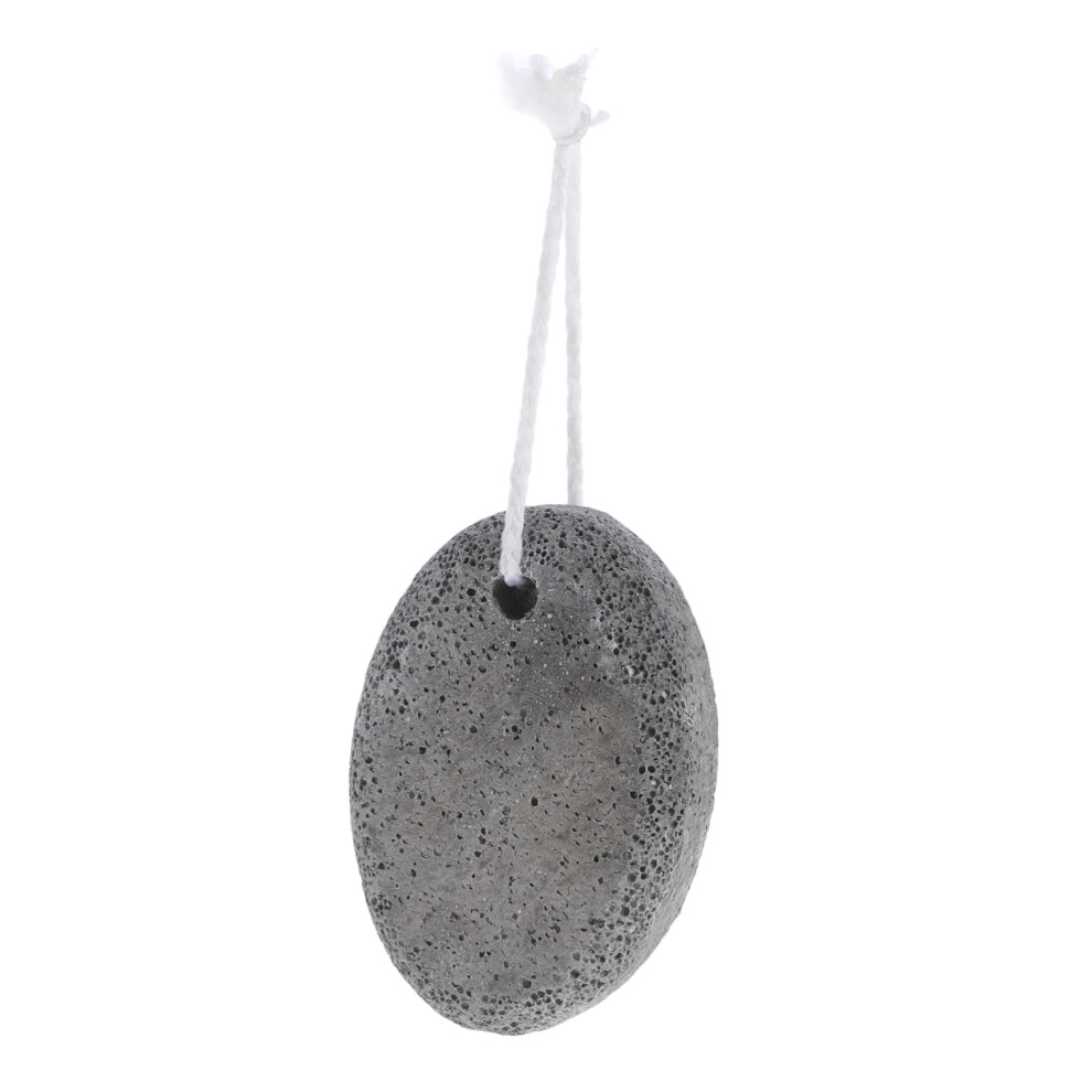 Black Volcanic Pumice Stone For Feet, Ergonomic Oval Callus Remover, Gentle Skin Exfoliator