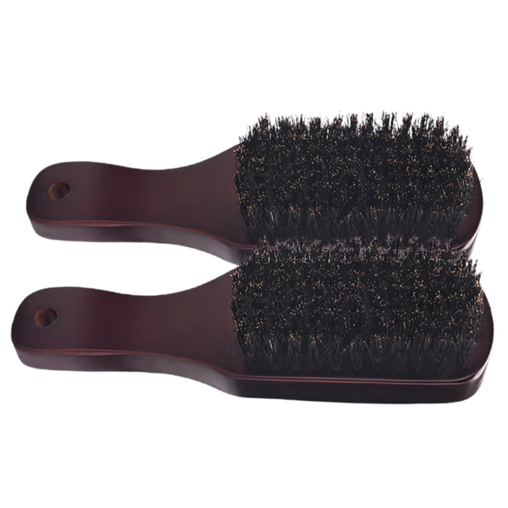2pcs Boar Bristle Beard and Neck Duster Brush for Men Gentle Grooming Tool for Barbers