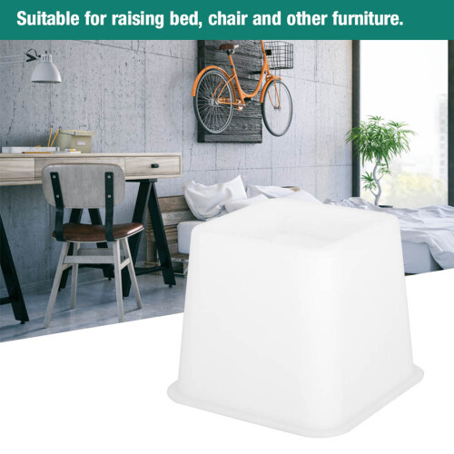 Stackable Bed Risers Durable High Impact Resistant Composite More Under Bed Storage Space Ideal For Raised Bed Super Solid Bed Riser for Bedroom 2