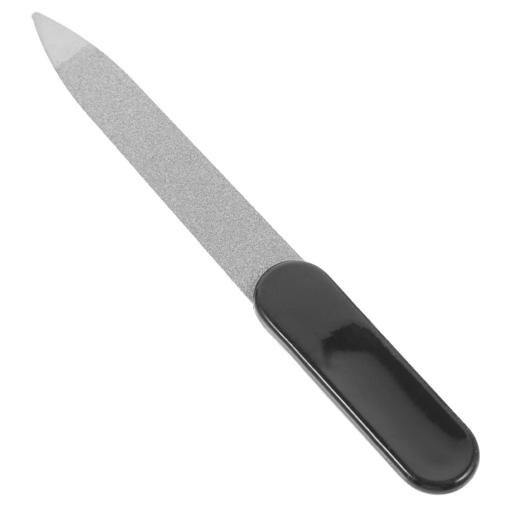 Stainless Steel Nail File with Cuticle Pusher, DualEnded Metal Manicure Tool for Precise Shaping