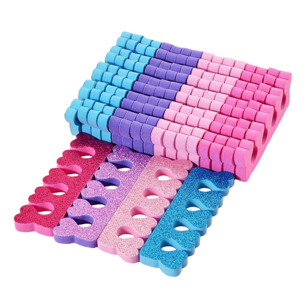 Toe Separators Set 24pcs Soft EVA Pedicure Toe Dividers Reusable for Nail Care Home and Salon